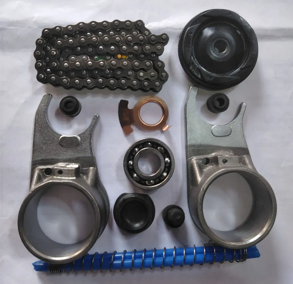 Japan Oil timing chain kit parts: chain, cam sprocket, shift forks, bearing, washer, rubber seals and tensioner spring